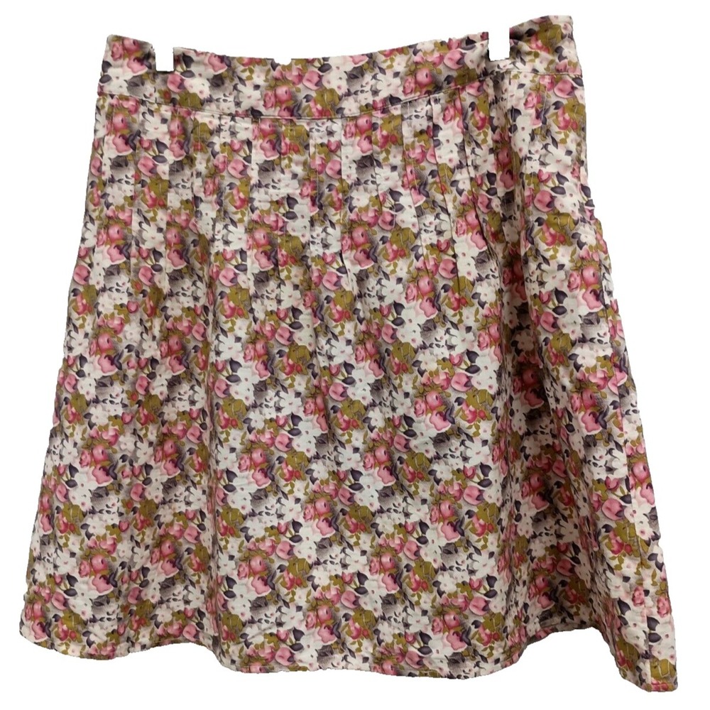 Modbe BOHO Cottagecore Mini Skirt  Small Multicolor Floral Flare Casual